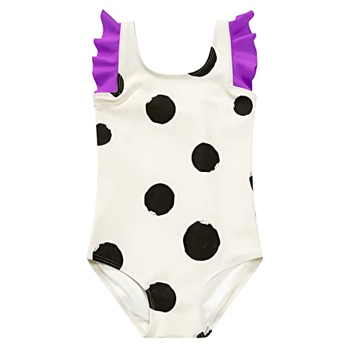 HAPPY NOCNOC Toddler Girls One Piece Swimsuit Cute Ruffle Beach Swimwear Bathing Suit UPF 50+ 18M-11 Years