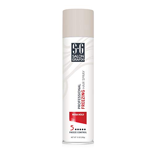 Salon Grafix Hairspray Freezing Mega Hold 10 Ounce (295ml) (6 Pack)