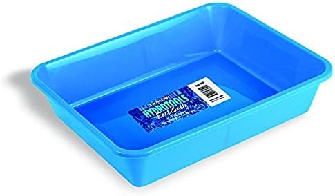 SWIMLINE HYDROTOOLS Plastic-Molded Footbath – Soaking Tray for Washing Feet Outdoors – Removes Sand & Dirt from House or Pool – Heavy-Duty Construction, Smooth Surface, Classic, Blue