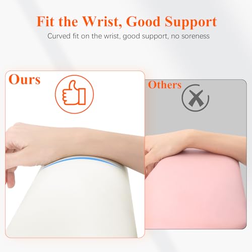 Erasable Arm Rest for Nails Tech, Luxury Nail Arm Rest White Manicure Hand Rest for Nails Tech with Non-Slip Aluminum Alloy Legs, Cleanable Technology Leather