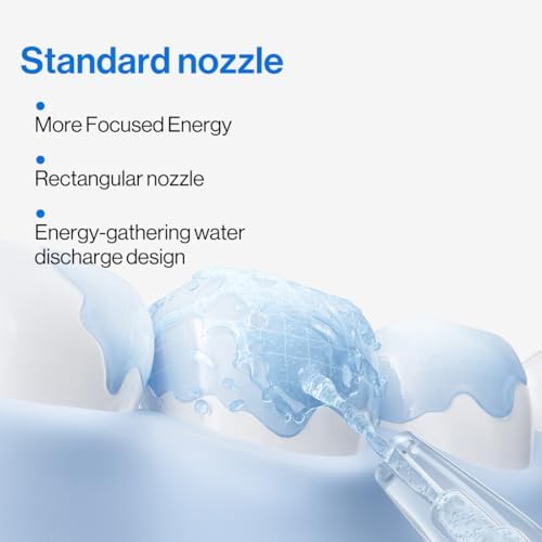 usmile Replacement Guidance Tip Nozzles for C10 Flosser β 2 Pack with Storage Case, Ideal for Braces & Dental Care