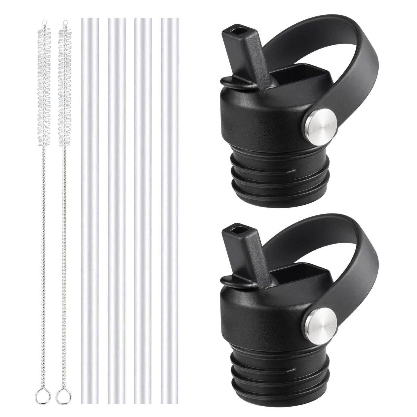 RRegeny Straw Lid for Hydro Flask Standard Mouth18 21 24 oz, Lids with Straws Fits Standard Mouth Hydroflask 21 24 oz, Sports Flex Straw Cap Water Bottle Accessories Top Replacement
