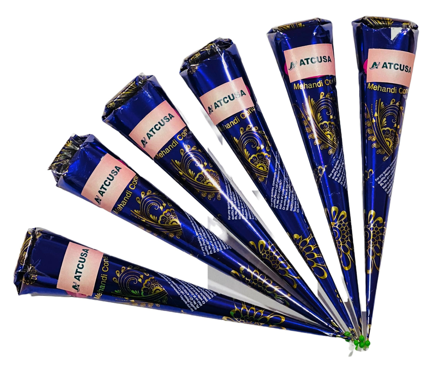 Natural Ready to Use Henna Paste Hair Color | Hair Dye Cones | Infused with kesar Oil | 25 gm each | Dark Reddish-Brown Color | Made from Organica henna powder Sourced from Rajasthan India