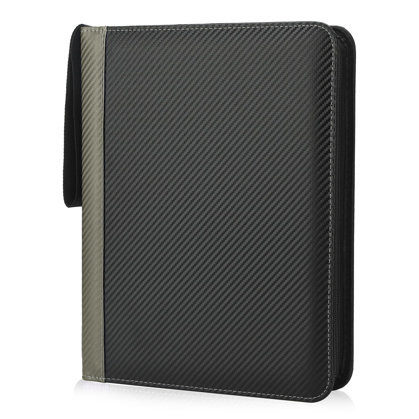 TCGUARD 9 Pockets Trading Card Binder with Sleeves Card Organizer, 900 Double Sided Pocket PU Card Collection Binder, Baseball Binder,for Sports Card, MTG, TCG Yugioh Card (Gray)