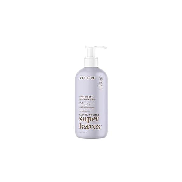 ATTITUDE Pregnancy Nourishing Body Lotion, EWG Verified, Dermatologically Tested, Plant and Mineral-Based, Vegan Maternity Products, Argan Oil, 16 Fl Oz