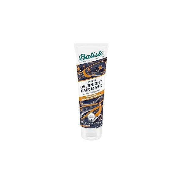 Batiste Overnight Deep Conditioning Leave-In Hair Mask, Repair Hair, Conditioner Nourish Dry Overnight, Infused with vitamin E for Enhancing Haircare, 4.3oz.