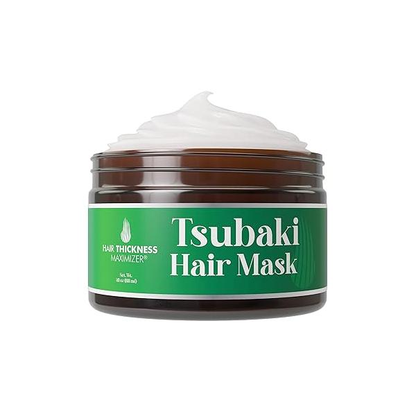 Tsubaki Hair Mask. Premium Japanese Camellia Oil (Tsubaki) Butter for Moisturizing, Hydrating, Repair & Growth. Seed Treatment Dry, Curly, Frizzy, Damaged Color Treated