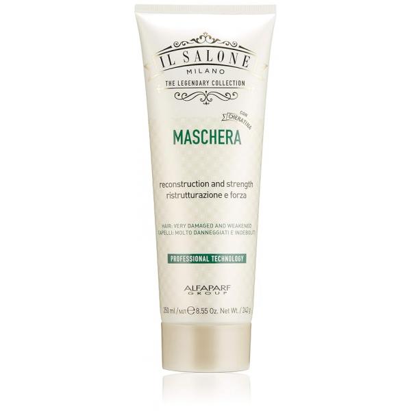 Il Salone Milano Professional Keratin Mask for Very Damaged Hair - Reconstruction, Strengthen and Repair Premium Quality 8.55 Oz. / 250ml