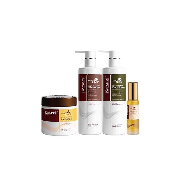 Karseell Collagen Hair Mask + Argan Oil Shampoo and Conditioner - 1.69oz 16.9oz