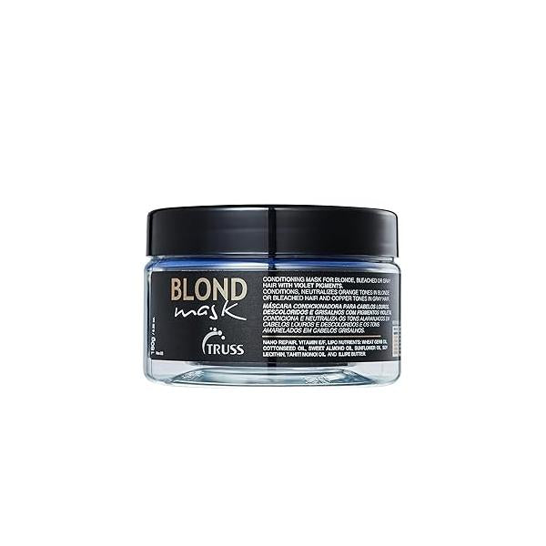 TRUSS Purple Hair Mask & Blonde Toner - Deep Conditioning Treatment for Blonde, Bleached or Gray Strands Neutralizes Orange Yellow Tones Restores Strength, Elasticity Shine (6.35 oz)