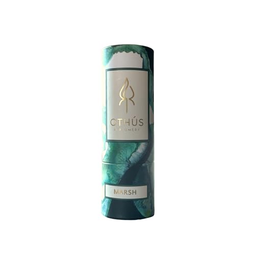 Marsh Solid Perfume – Sweetgrass, Spearmint, Jasmine, Carolina Gold, Tonka Bean, Orris, and Vanilla. – Convenient Twist Tube for Travel – Natural Solid Eau de Parfum – 0.17 ounce