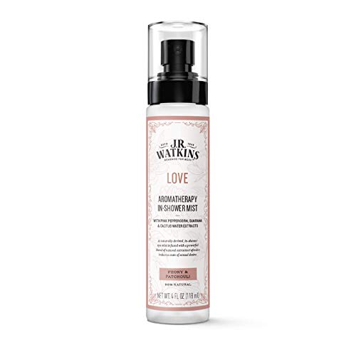 J.R. Watkins Love Aromatherapy in-Shower Mist, Natural Peony & Patchouli, 4 oz