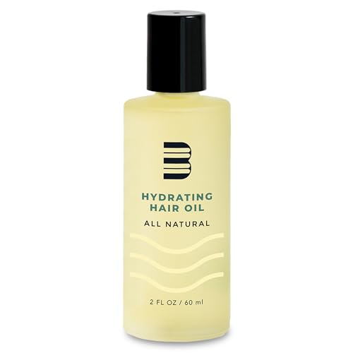 BluMaan Hydrating Hair Oil - Designed for Dry, Frizzy, Straight, or Curly Hair - 100% Natural Men's Hair Strengthening Oil - 60 ml / 2.0 oz