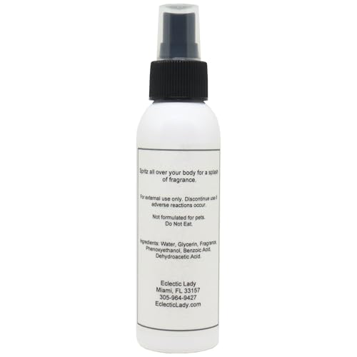 Eclectic Lady Banana Scented Body Mist Spray, 2 ounces, Body Mist for Women with Clean, Light & Gentle Fragrance, Cologne with Soft, Subtle Aroma For Daily Use