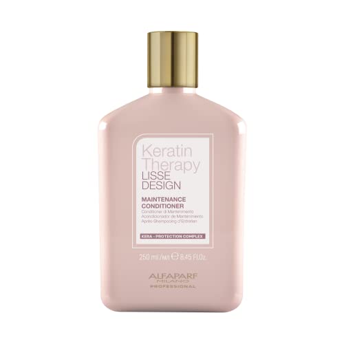 Alfaparf Milano Lisse Design Keratin Shampoo and Conditioner Set - Sulfate Free - Anti-Frizz - Maintains & Enhances Professional Keratin Therapy Treatment - Keeps Hair Smooth & Straight