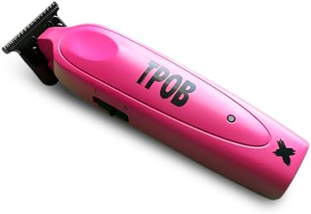 TPOB X Candy Digital Brushless 7200rpm Professional Hair Trimmer Hair Clippers for Men, Psycho Zero Gapped T-Blade Cordless Rechargeable Edgers Clippers (X Trimmer Pink)