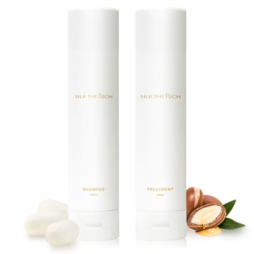 Shampoo & Conditioner Set, Hydrating & Moisturizing for Dry, Damaged, Color-Treated Hair, Paraben & Sulfate Free, Clean Hair Shampoo & Conditioner for Women & Men, White (8.5 fl oz Each)