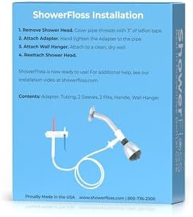Water Dental Flosser - Convenient for Teeth, Attaches to Your Shower Head - Easy Installation, Adjustable Temperature & Pressure - Dentist Recommended