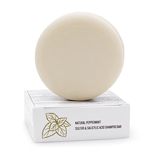 5% Sulfur 2% Salicylic Acid Shampoo Bar for Dandruff (4 oz)