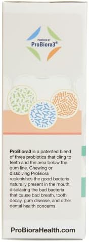 ProBiora Professional Strength Oral Probiotics for Teeth and Gums | Dental Probiotic for Oral Health | Bad Breath Treatment for Adults | Tooth Whitening | ProBiora3 Probiotic Blend | 90 Mint Tablets
