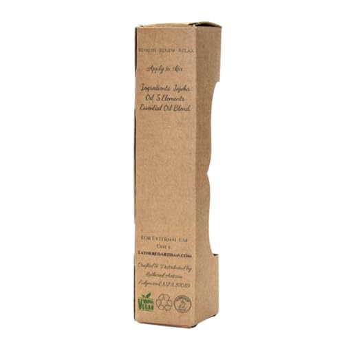 Orange & Cinnamon - Natural Essential Oil Perfume by Lathered Artisan - Alcohol-Free Plant Based Oil Perfume and Cologne, Nourishing, and Uniquely Handcrafted (Orange Cinnamon - Spray)
