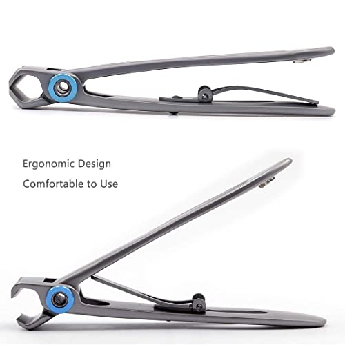 SZQHT Extra Wide Jaw Opening Nail Clippers for Thick Nails Cutter for Ingrown Toenail Clippers & Fingernails Manicure Set,Pedicure Kit,Men & Women(Silver)