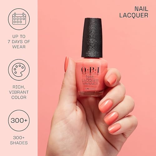 OPI Nail Lacquer Midnight Mantra | Opaque Dark Blue Crème Chip Resistant Nail Polish | Vegan, Fast Drying, Streak Free