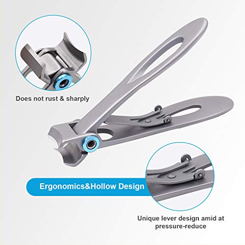 Thick Toenail Clippers, Podiatrist Toe Nail Clippers for Ingrown & Thick & Men & Seniors Toenail and Nail Surgical Grade Stainless Steel Toenail Trimmer Nipper (Red)