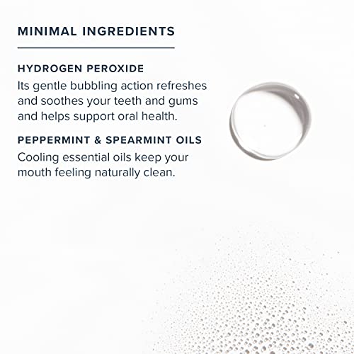 Heritage Store Hydrogen Peroxide Mouthwash, Daily Oral Care, Fresh Mint Mouth Wash - Gentle Bubbling Action for Clean Healthy Gums and a Fresh Mouth, Sweetened w/Xylitol, Cool Wintermint Flavor, 16oz