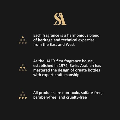 Swiss Arabian Attar Mubakhar - Luxury Products From Dubai - Long Lasting Perfume Oil for Unisex - Blend of Bergamot, Mandarin, Jasmine and Patchouli - Perfect for Date Night or Evening Out - 0.67 oz