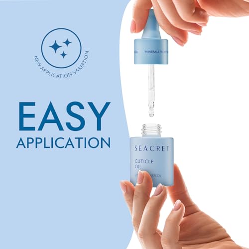 SEACRET NAIL CARE COLLECTION: Dead Sea Mineral Fingernail & Toenail DIY Salon Manicure Treatment Set with File, 3-Way Buffer Block for Shine, 1 Oz Cuticle Oil, & 6.8 Oz Body Lotion Kit
