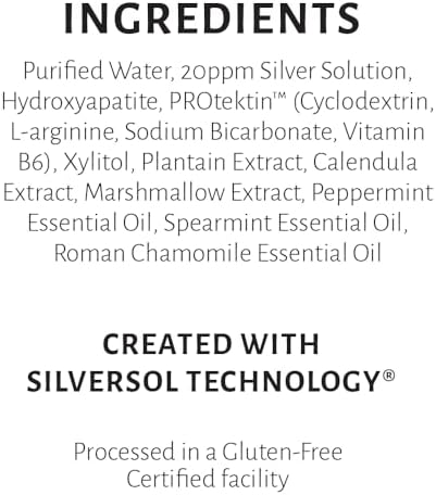 Remineralizing + Gum Health Mouthwash – Soothing Mint | Hydroxyapatite, Colloidal Silver | Alcohol-Free, Fluoride-Free, Fresh Breath Support