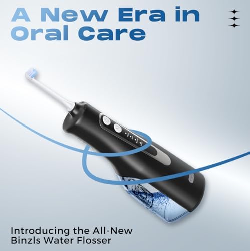 Water Dental Flosser Brush for Cleaning for Home Travel - 300ML Portable and Rechargeable IPX7 - Water Dental Flosser Teeth Pick - 4 Modes Cordless Oral Irrigator Waterproof