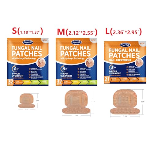 Toenail Fungus Treatment Extra Strength: (Small) 32 Patches with Hydrogel for Overnight Repair Fungus Nail Treatment For Toenail - Nighttime Nail Patches Visible Results in 8 Hours