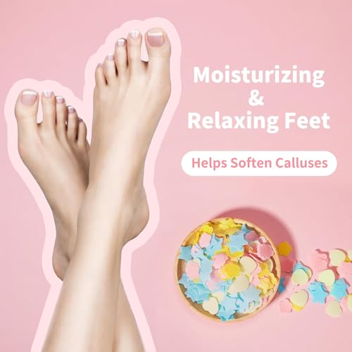 Foot Soak Flower Soap Sheets Pedicure Foot Soaks for Softens Calluses Moisturizing Relaxing Feet Pedi Party, Birthdays, Sleepovers Use (100g)
