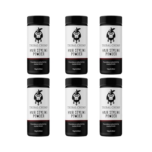 Hair Styling Powder, All-day Invisible Hold Hair Volumizer and Texture Powder for Men and Women, Styling Powder with Matte Finish - 6-Piece Set, 10g