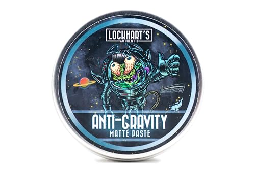 Lockhart’s Anti-Gravity Matte Paste – Award-Winning Hybrid Clay/Fiber/Wax for Men (3.4 oz) – Firm, All-Day Reworkable Hold, Big Volume, Natural Matte Finish, Texture-Defining Pomade