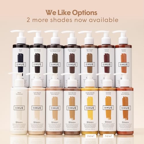 dpHUE Gloss+, Light Brown - 6.5 oz (8-12 Applications) - Semi-Permanent Hair Color & Conditioner - Lasts Up to Eight Washes - Paraben, SLS & SLES Sulfate Free - Vegan, Leaping Bunny Certified