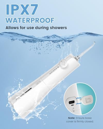 Water Flosser Teeth Pick: 9 Jet Tips Cordless Oral Irrigator with 300ML, 5 Modes Portable Power Dental Flossers, IPX7 Waterproof Rechargeable Electric Waterflosser Machine for Home Travel