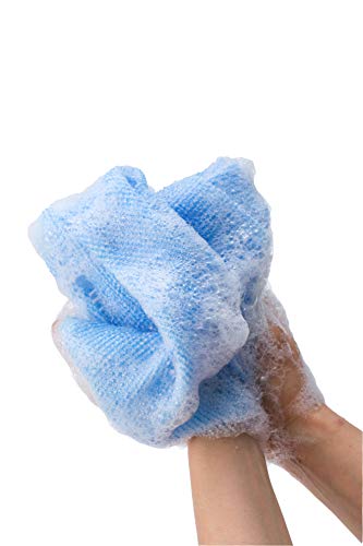 Exfoliating Washcloth Japanese Washcloth Nylon Bath Wash Cloth Korean Exfoliating Cloth Loofah Towel Beauty Washcloth Sponge Loofah Body Scrub Back Scrubber for Shower 4 Pcs by Modu
