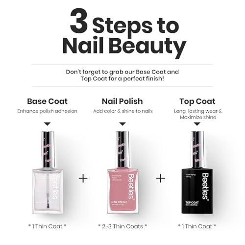 Beetles Jelly Nail Polish Set, 6 Colors Sheer Pink Nail Polish Long Lasting & Quick Dry Clear Jelly for Women, Pink Nail Strengthener Polish for Salon DIY Manicure Set