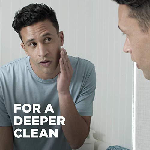DOVE MEN + CARE Shower Tool for Stronger Skin - Active Clean Scrubs and Exfoliates, 4 Pack & Body & Face Wash