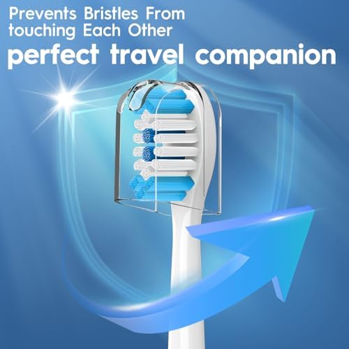 Replacement Brush Heads Compatible with Philips Sonicare ProtectiveClean 4100, 5300, 5100, 6100 ExpertClean 7500 DiamondClean 9300 Electric Sonic Toothbrush Handle C2 G2 C3 G3 W3 Brush,16 Pack, White