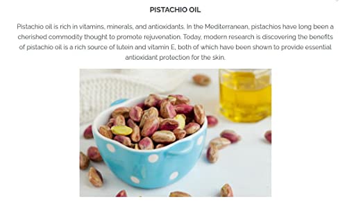 Pistaché Skincare Pistachio Oil Hand Cream + Hydrates and Nourishes Last All Day + Vitamin E + Antioxidant Protection + Protects Skin, Nails & Cuticles, 2.4 oz