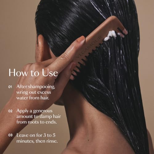 VEGAMOUR HYDR-8 Deep Moisture Repair Mask, Deep Conditioner Hair Mask Formulated Without Sulfates for Dry, Damaged, Frizzy Hair, Floral & Vanilla Scent, 5 fl. oz.