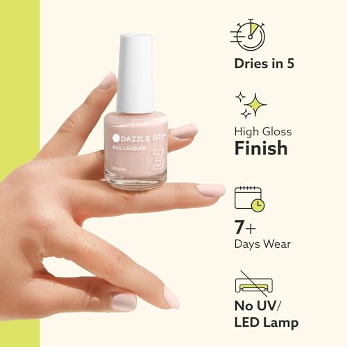 Dazzle Dry Nail Lacquer (Step 3) - Endearment - A pale pink frost. Full coverage shimmer. (0.5 fl oz)