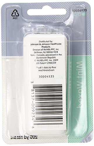 REACH Mint Waxed Floss 200 Yards 7200 Inch (Pack of 4)