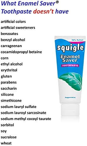 Squigle Enamel Saver Toothpaste (Canker Sore Prevention & Treatment) Prevents Cavities, Perioral Dermatitis, Bad Breath, Chapped Lips - 2 Pack