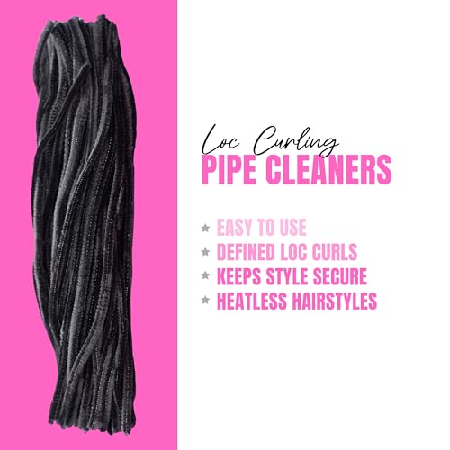 Nappstar Pipe Cleaners, Loc Curlers for Effortless Styling, Professional Flexible Shaping Tools for Dreadlocks & Natural Hair Styles, 100 Pack