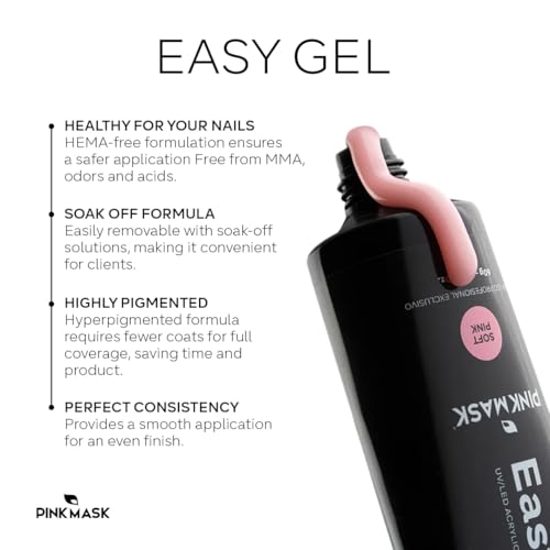 Easy Gel 1oz 30g-Clear, Professional Builder Enhancement Gel-Quick Nail Extension for Beginner DIY, Nail Strengthener-Long Lasting-Salon Quality-Thickening Solution